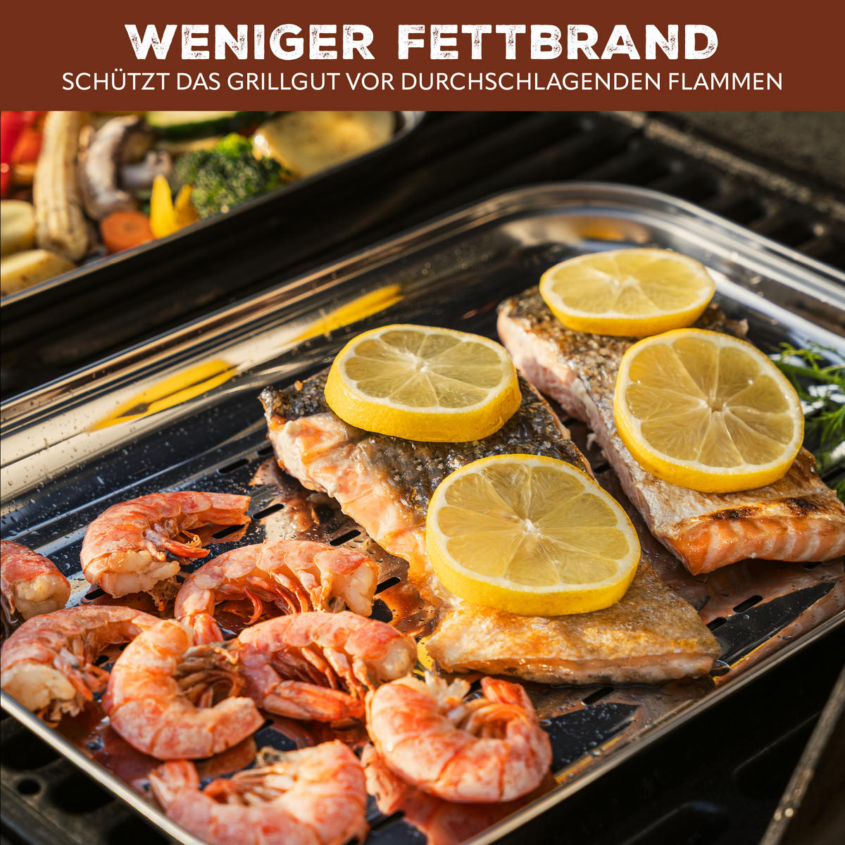GRILLSCHALE 2er-Set, silber, Edelstahl - Edelstahlfarben, Metall (24.5/2.5/35cm) - bremermann