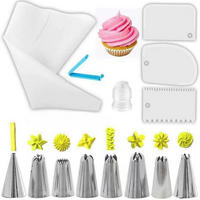 SPRITZBEUTEL Set 14-teilig für Kuchen und Torten - Weiß, Kunststoff (15/1/30cm)