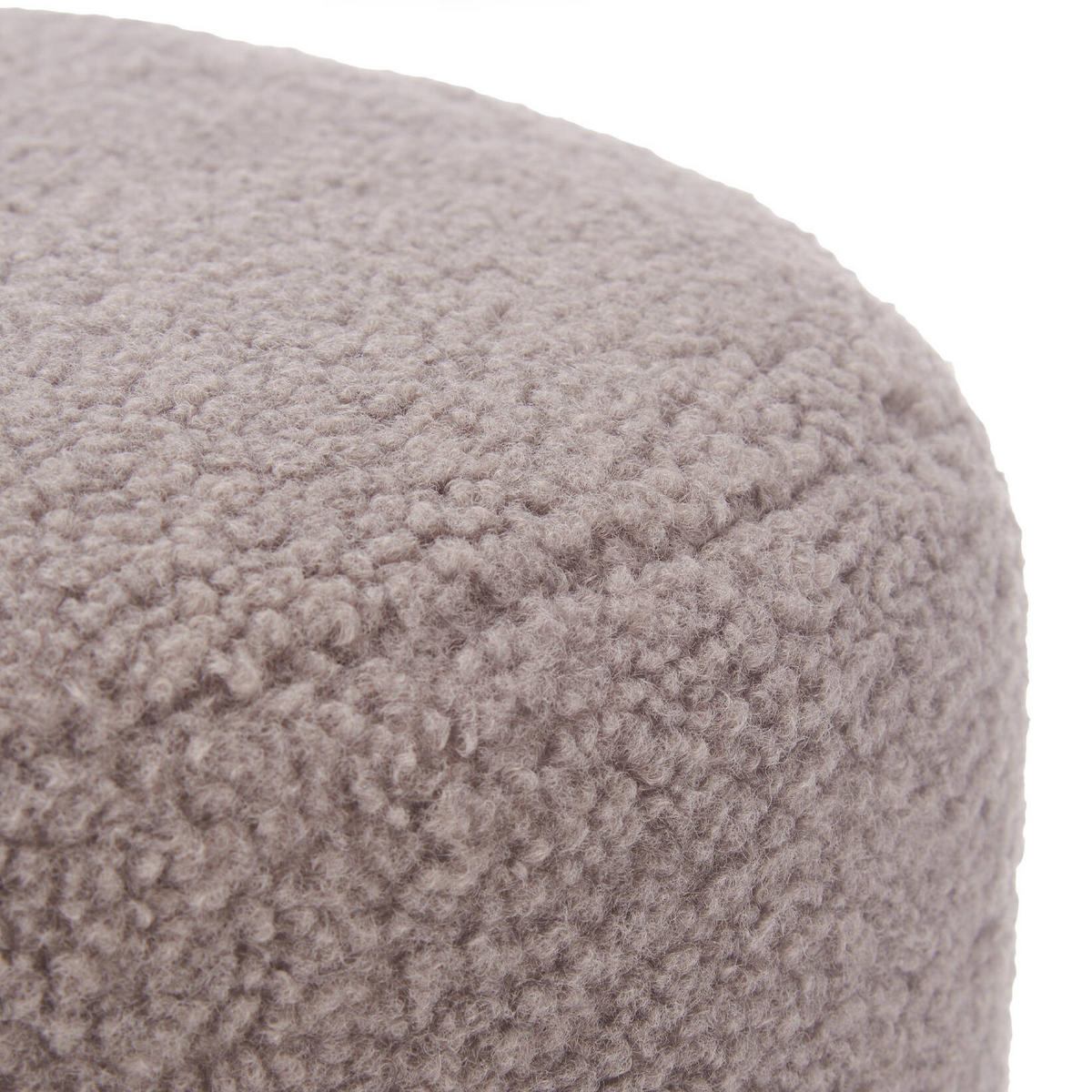 SITZHOCKER Teddy Ø 32 cm - Braun, Textil (32/36/32cm) - Giftdecor