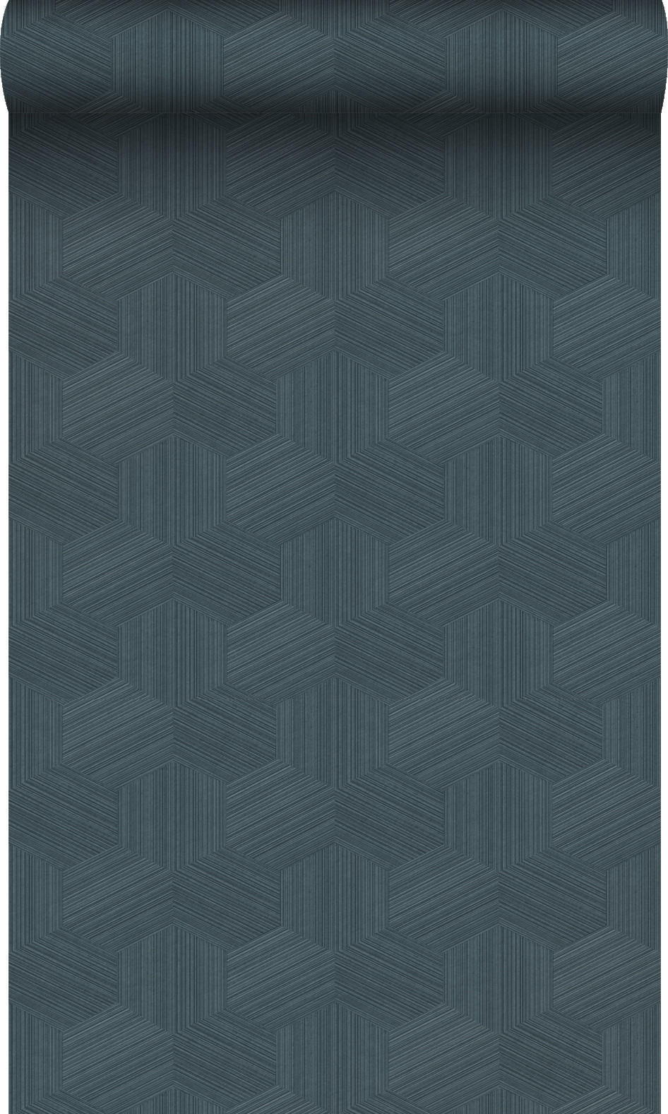 TAPETE 3D-Muster 50 x 900 cm - Blau, Papier (50/900cm) - Origin Wallcoverings