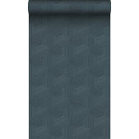 TAPETE 3D-Muster 50 x 900 cm - Blau, Papier (50/900cm) - Origin Wallcoverings