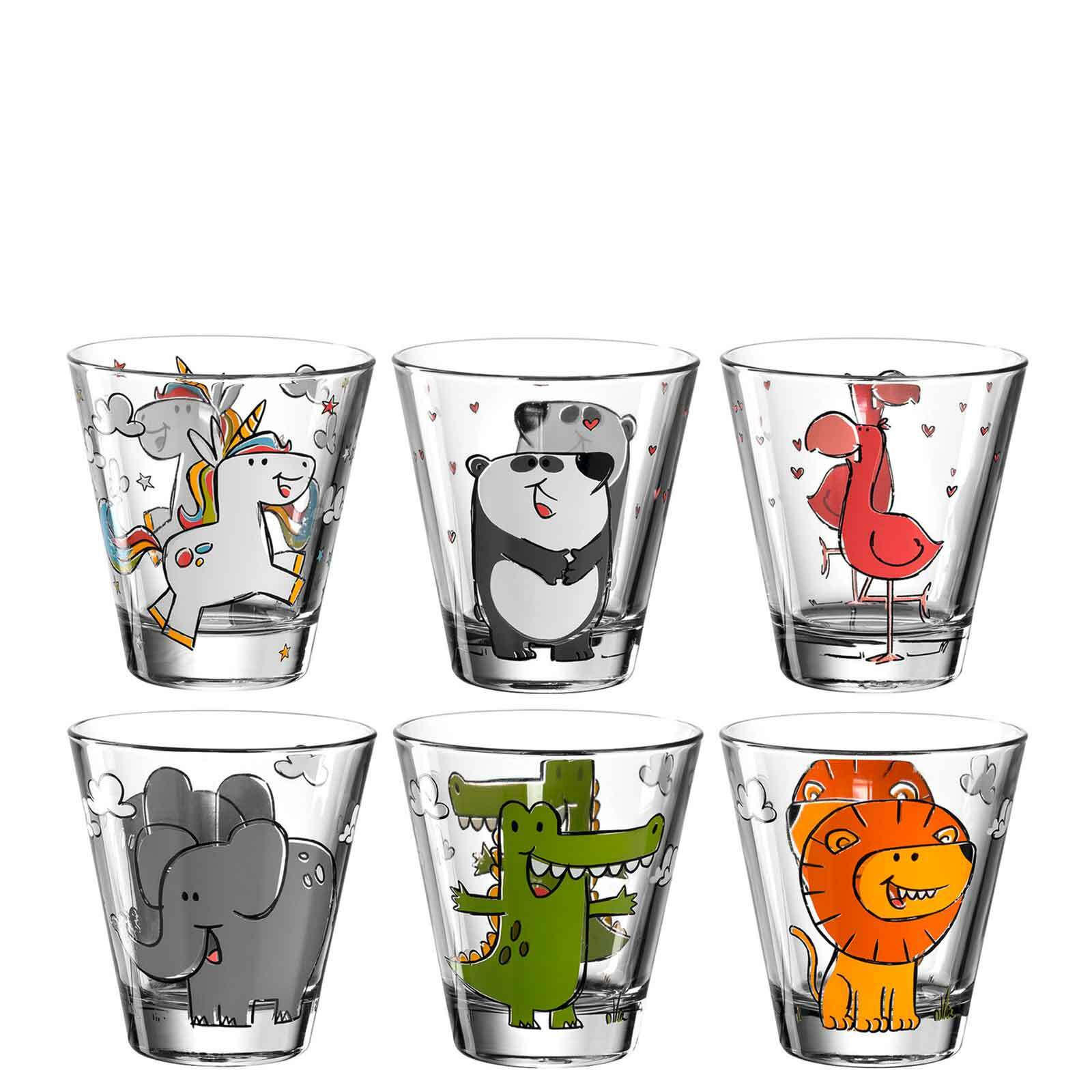 KINDERBECHER Bambini bunt 215 ml 6er Set - Multicolor, Glas (0.001L) - Leonardo Living