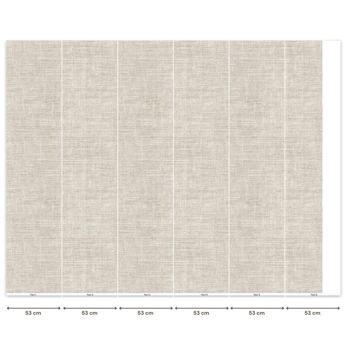 TAPETE - Leinen - Textur - Beige - 300x260 cm - Creme, Papier (300/260cm) - OnlyWow