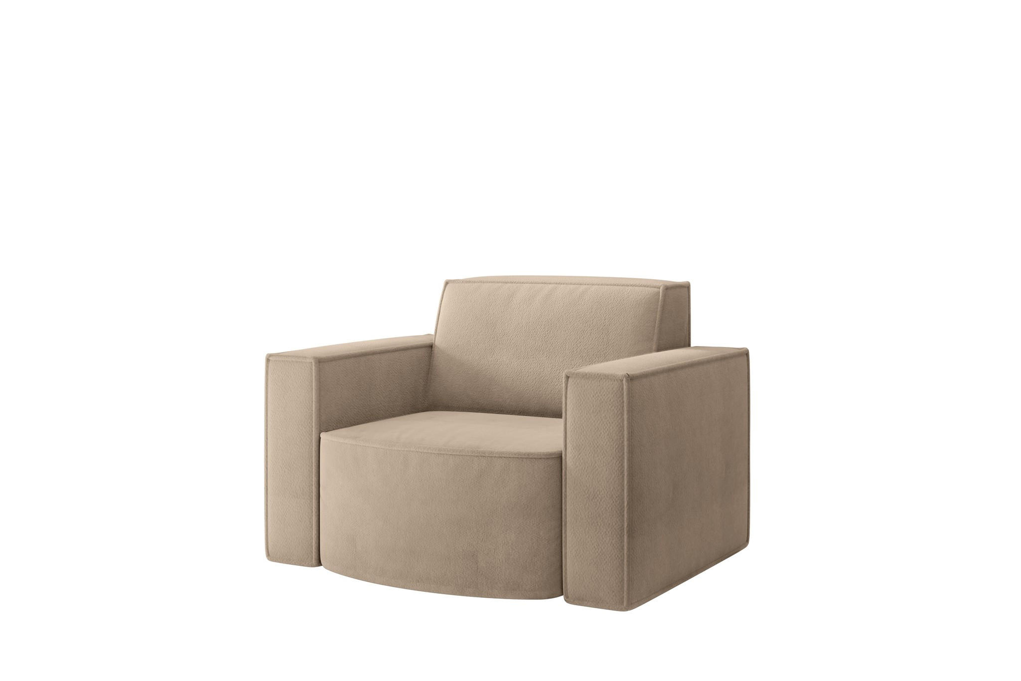 SESSEL Palma In Noel - Beige, Holzwerkstoff/Textil (98/74/89cm) - Fun Möbel