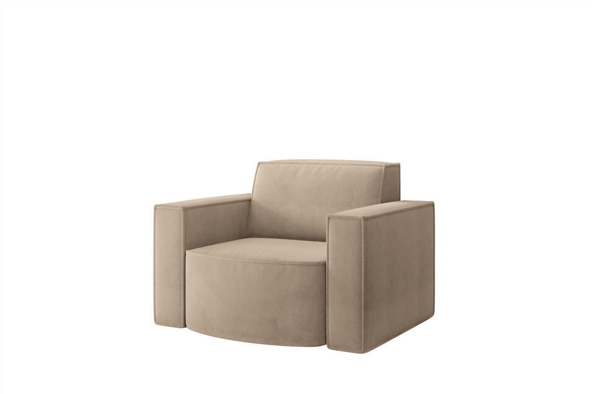 SESSEL Palma In Noel - Beige, Holzwerkstoff/Textil (98/74/89cm) - Fun Möbel
