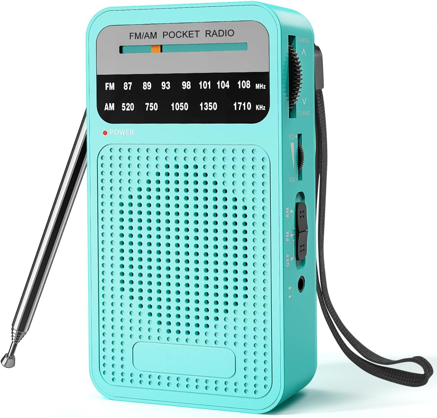 RADIO – FM/AM – Lautsprecher-/Kopfhöreranschluss – Grün - Grün, Kunststoff (13/7.2/3.1cm) - DCA