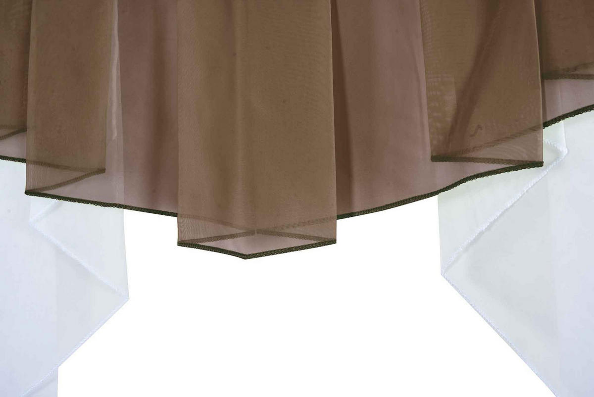 SCHEIBENGARDINE MEIßEN 100x100 cm Taupe - Taupe, Textil (100/100cm) - Gardinenbox
