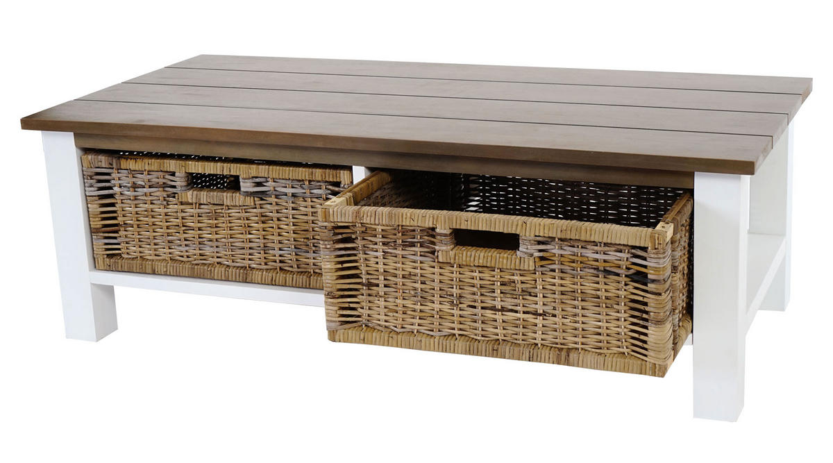 OBÝVACÍ STOLÍK obdĺžnikový, hnedý - hnedá, drevo (52/112/38cm) - MCW