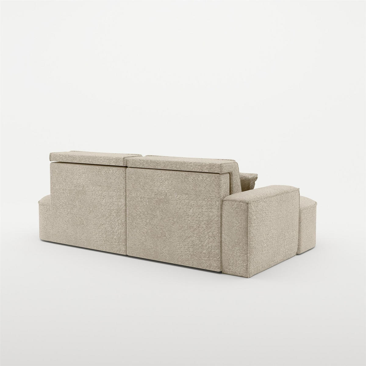ECKSOFA Venedig Mit Schlaffunktion - Beige, Holzwerkstoff/Textil (278/179cm) - Fun Möbel