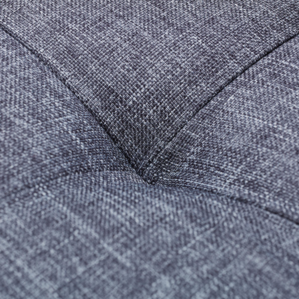 SITZHOCKER - Grau, Holzwerkstoff/Textil (38/41/38cm) - Relaxdays