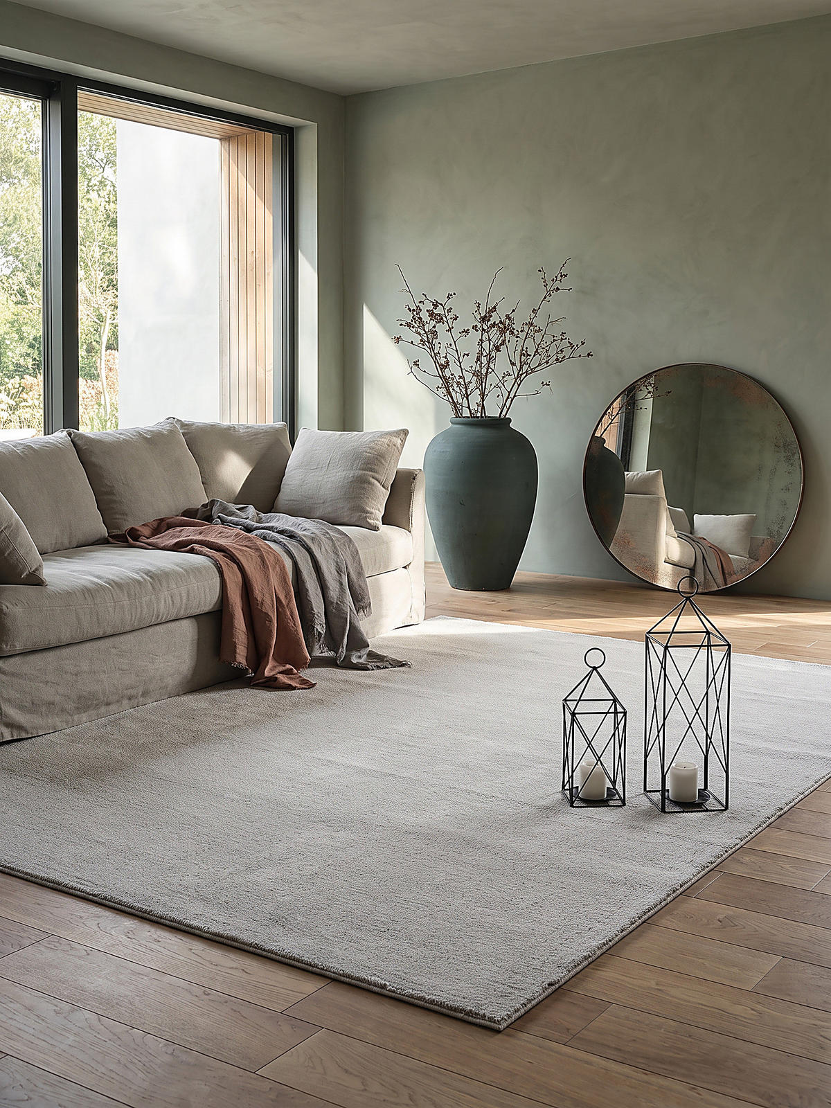 HOCHFLORTEPPICH Antirutsch Uni ALDAN Polyester Beige 80 x 150 cm - Beige, Textil (80/150cm) - KADIMA DESIGN