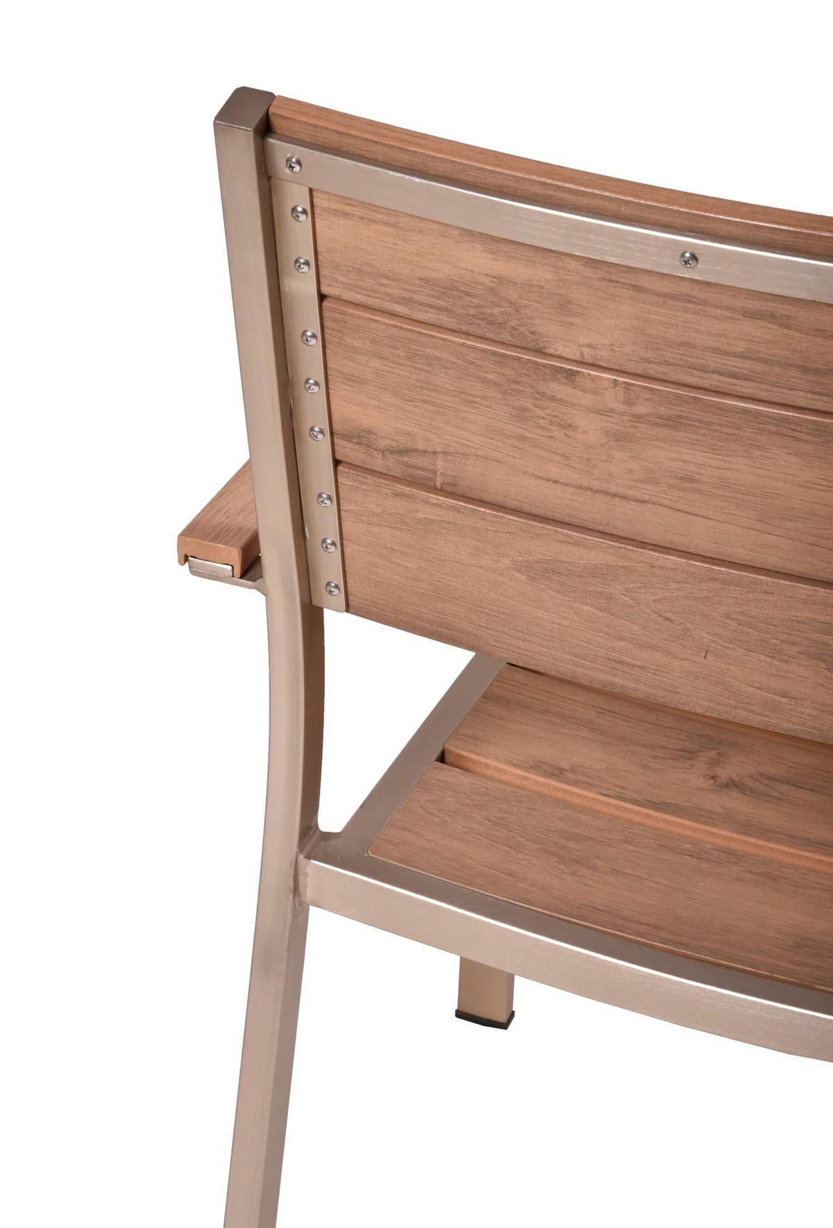 GARTEN-SITZGRUPPE Alwin 5-teilig Stuhl Klassik offen - Braun, Kunststoff - DELUKE