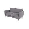 2-SITZER-SOFA Elou Grau Microfaser - Chromfarben/Grau, Holz/Textil (172/87/92cm) - S-Style Möbel