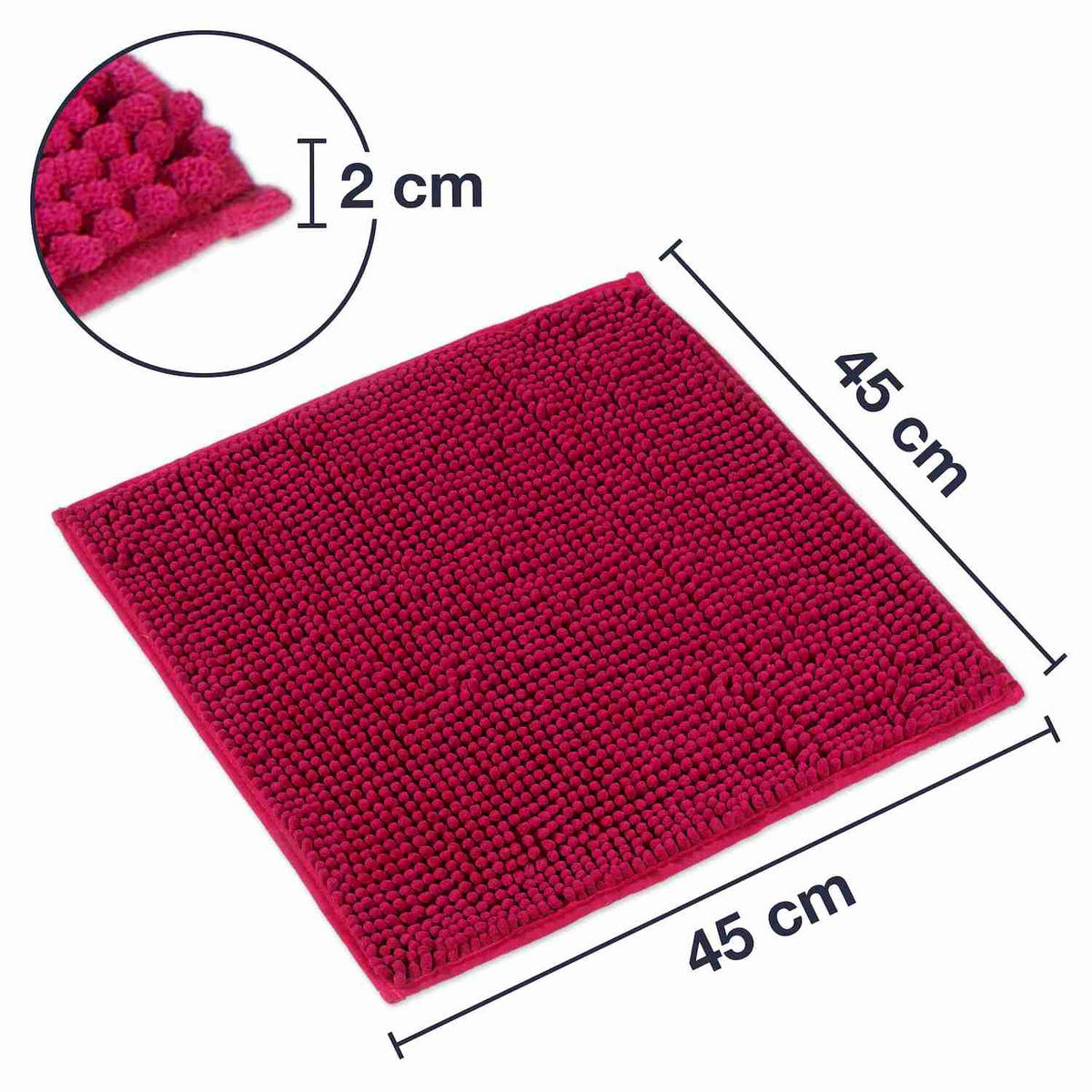 BADEMATTE PARIS - Pink, Textil (45/45cm) - WohnDirect