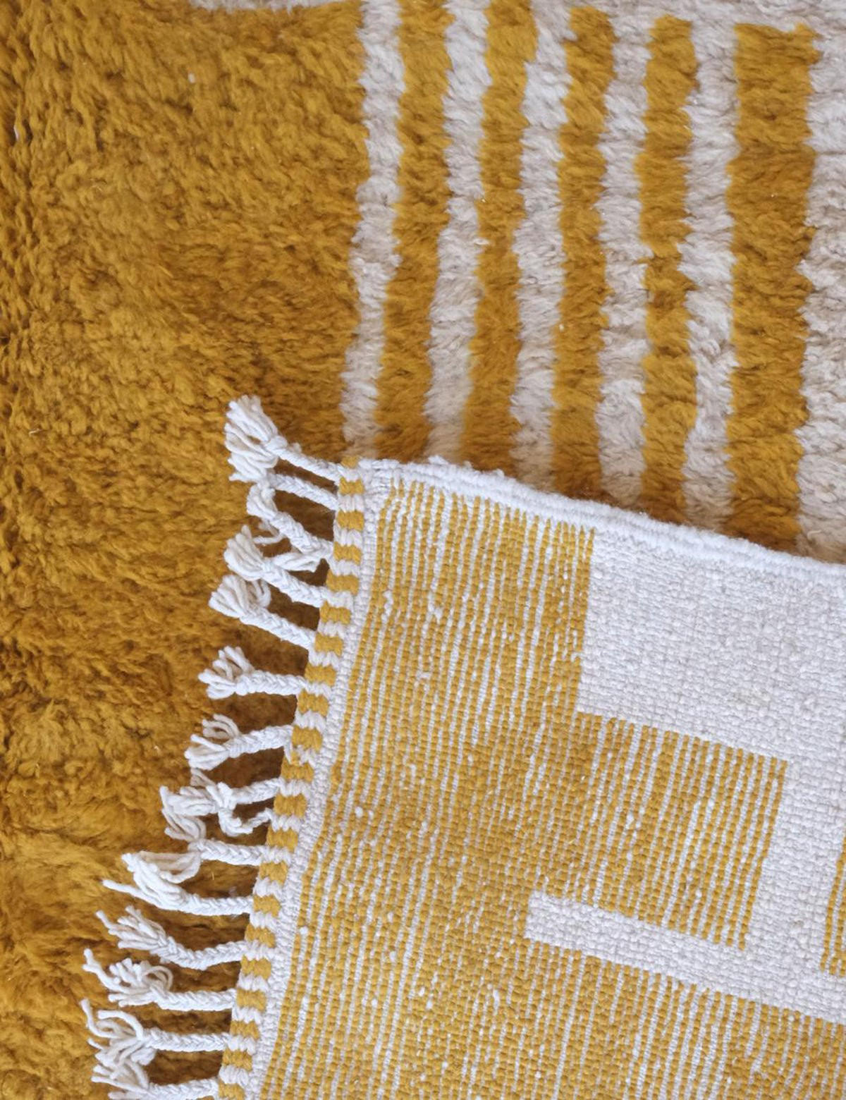 BERBERTEPPICH Design handgemacht 245x 346 cm - Gelb, Naturmaterialien (245/346cm) - AFK Living