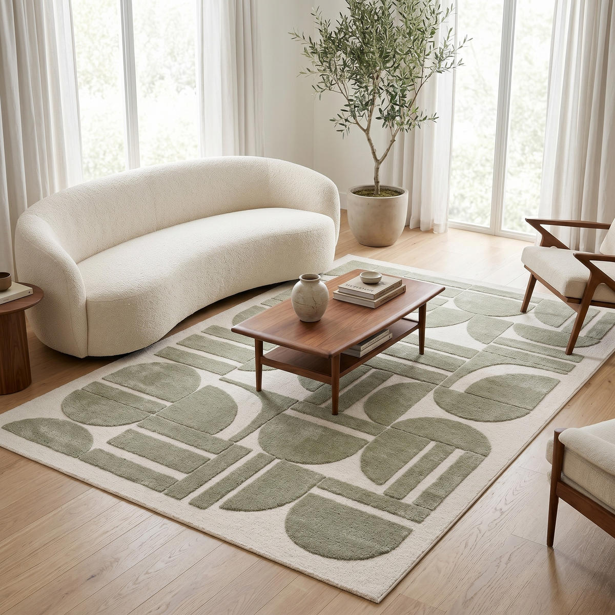 DESIGNER TEPPICH NOSY MODERN - Grün, Textil (80/150cm) - Pergamon