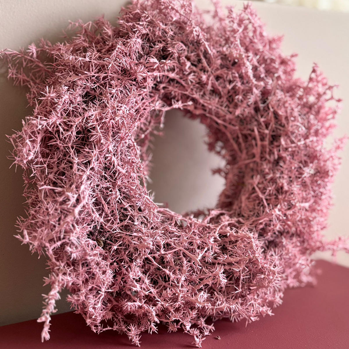 ASPARAGUSKRANZ in Rosa - Spargelkraut - 20 cm / rosa - Rosa, Naturmaterialien (20cm) - Lykke & You