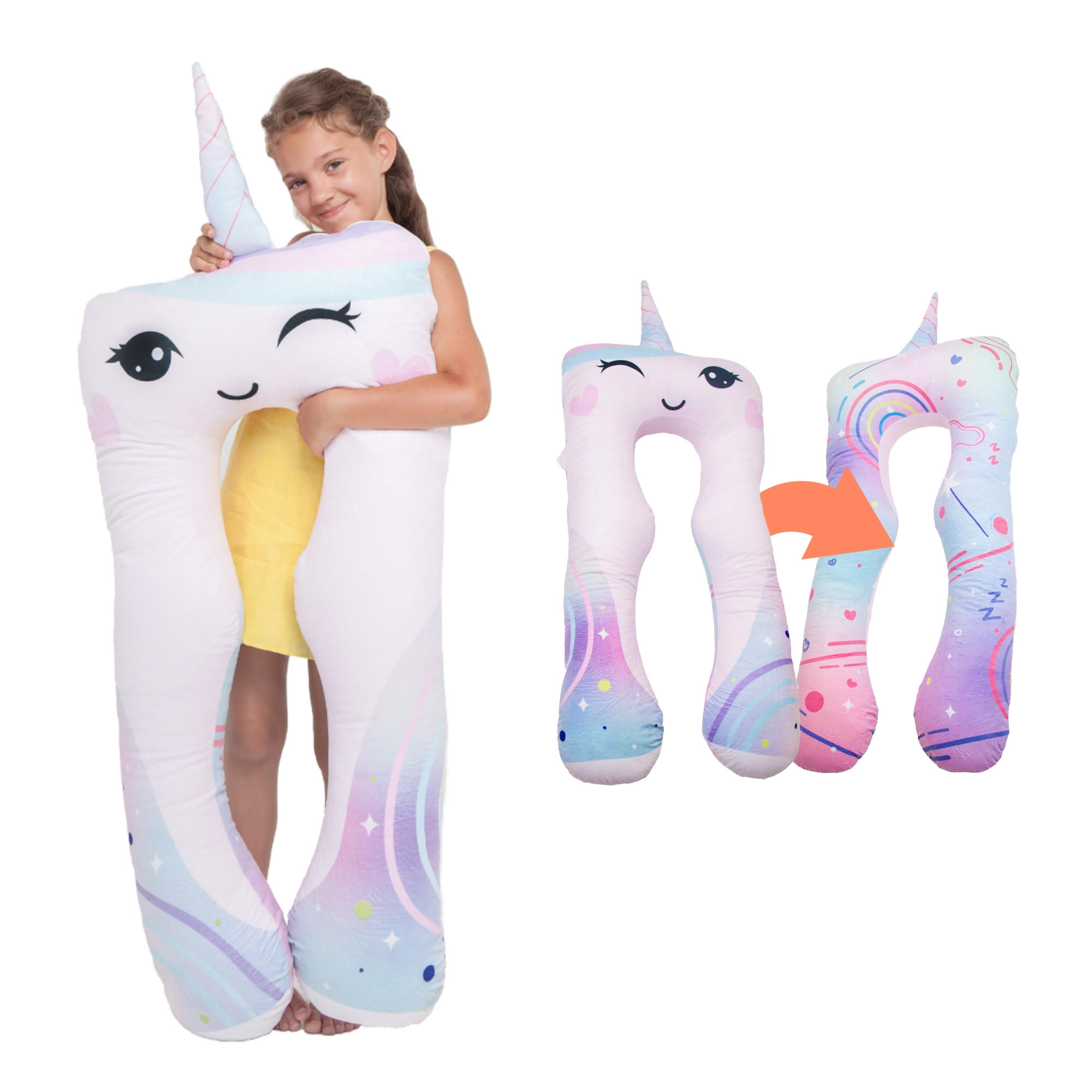 KISSEN für Kinder - Pink/Weiß, Textil (60/120cm) - KomfortKissen
