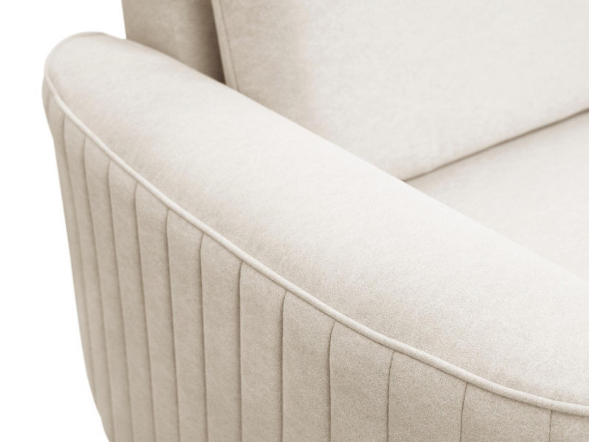 ECKSOFA Creme Loren Mit Schlaffunktion Und Bettkasten - Creme/Weiß, Textil (251/251cm) - Sepro Meble