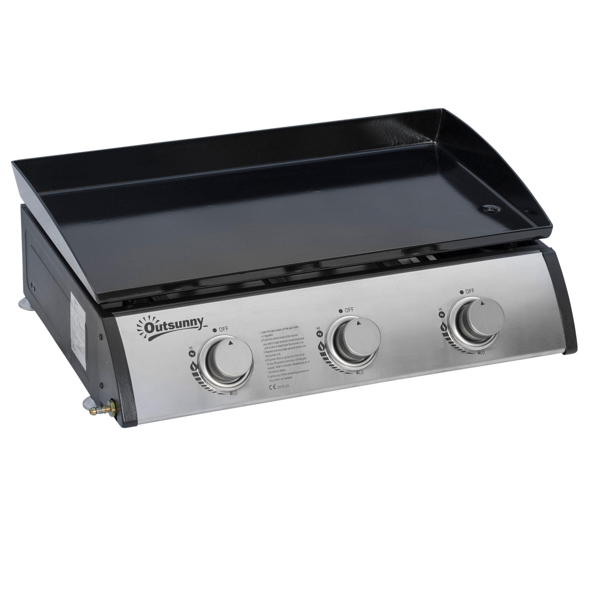 PLANCHA DE-18612 3 Brenner, 9 kW, Antihaftbeschichtung - Silberfarben, Metall (48/21/63cm) - ComfortXL