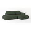 ECKSOFA NUVIRA R-S Grün Geflochtener Stoff mit Schlaffunktion - Grün, Holz (274/165cm) - MASSENO