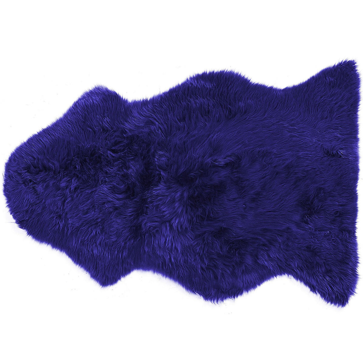 SHAGGY-SCHAFFELL Uluru 100/110/65 cm - Blau, Fell (65/100cm) - Beliani