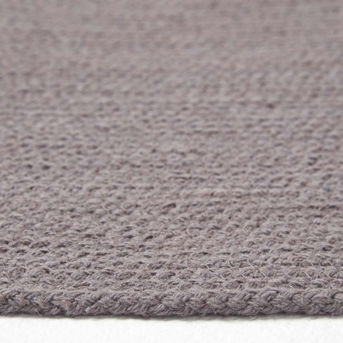 TEPPICH geflochten rund 120 cm - Grau, Textil (120/120cm) - Homescapes