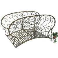 GARTENBRÜCKE mit Geländer Metall Braun 150 cm 150106 - Grün, Metall (150/82/80cm) - DanDiBo