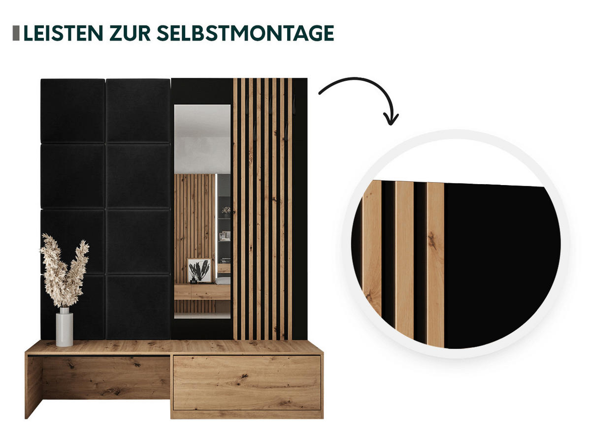 GARDEROBE Premium - Weiß/Braun, Holzwerkstoff (172/205/42cm) - MIRJAN24