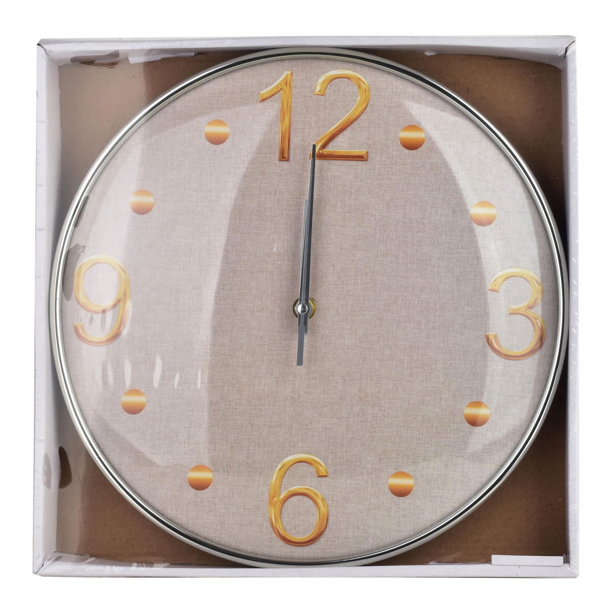 WANDUHR Ramsey Beige 30/4/30 cm Kunstoff - Beige, Kunststoff (30/30/4cm) - Mondex