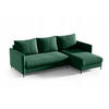 ECKSOFA Belis, Grün, Sofa mit Schlaffunktion - Grün, Textil (216/165cm) - Bettso