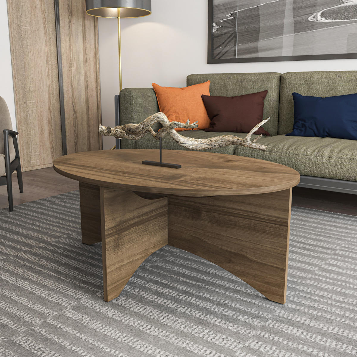 COUCHTISCH Solo Nussbaum - Braun, Holzwerkstoff (100/70/42cm) - Decorotika