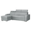 ECKSOFA Oslo 2rLC - Silberfarben/Hellgrau, Holz/Textil (235/170cm) - MIRJAN24