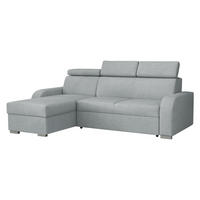 ECKSOFA Oslo 2rLC - Silberfarben/Hellgrau, Holz/Textil (235/170cm) - MIRJAN24