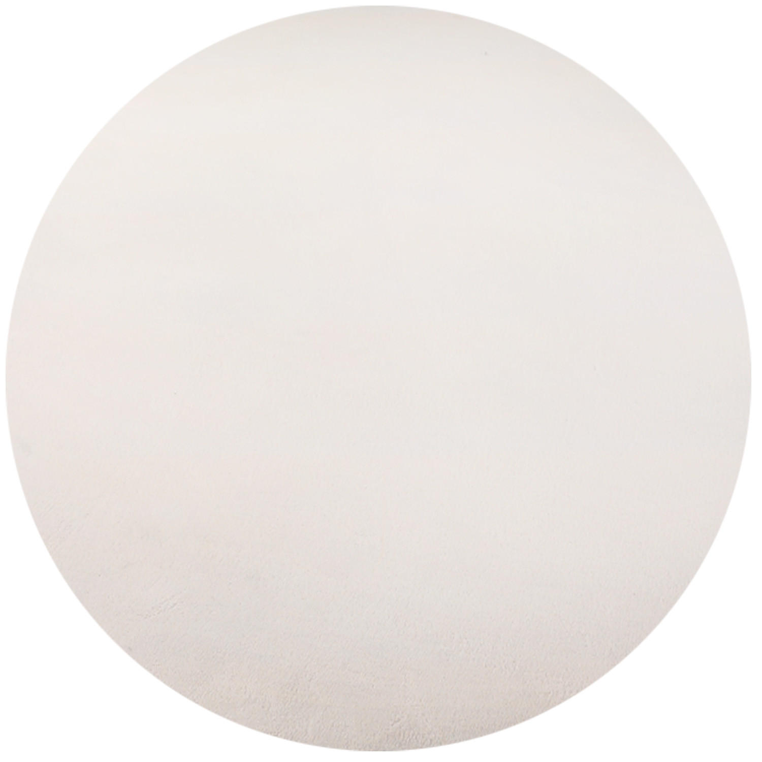TEPPICH Kurzflor Uni-Farbe Microfaser Antirutsch Wohnzimmer waschbar Creme Rund 200x200 - Creme, Textil (200/200cm) - KADIMA DESIGN