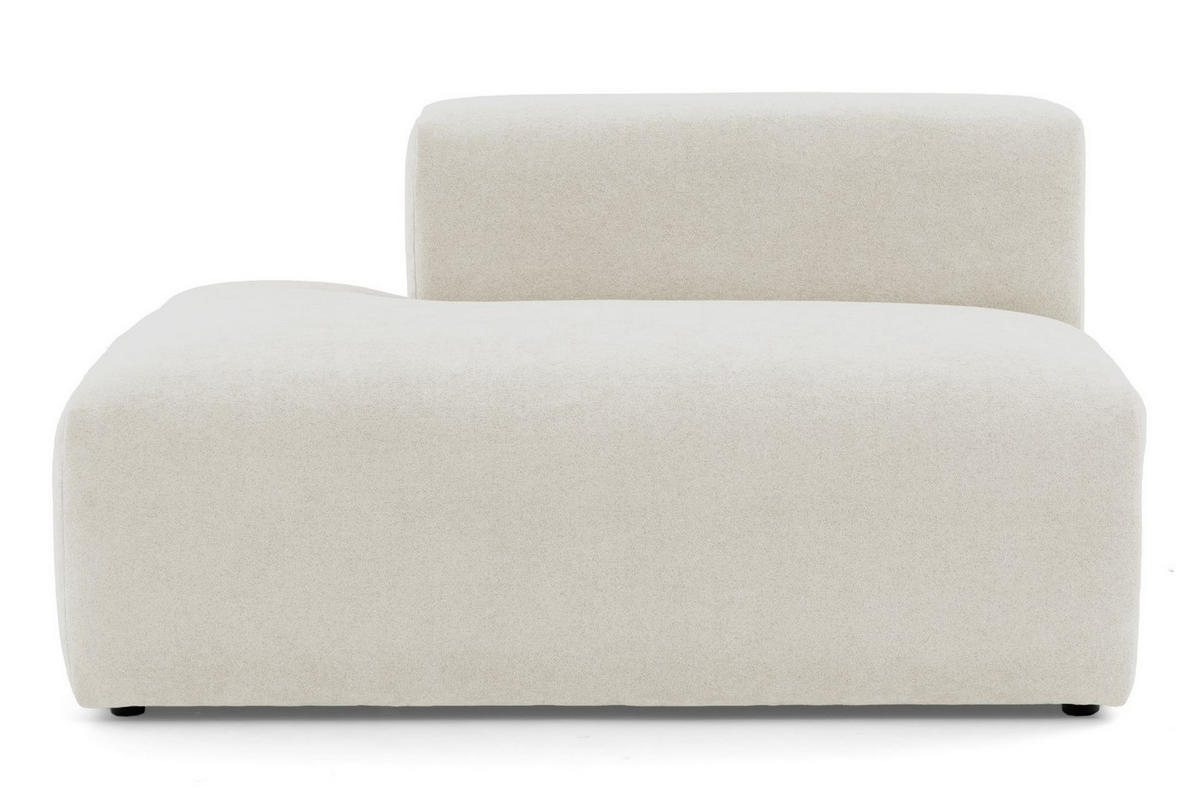 4-SITZER modulares Ecksofa HEAVEN SET 3 Links, Breite 270 cm Webstoff Weiß - Schwarz/Weiß, Holz/Kunststoff (245/270cm) - Muffo