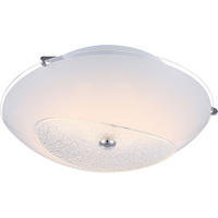 LED DECKENLEUCHTE KESSY Glas Chrom Weiß - Weiß, Glas/Metall (25/25/8cm) - Globo Lighting
