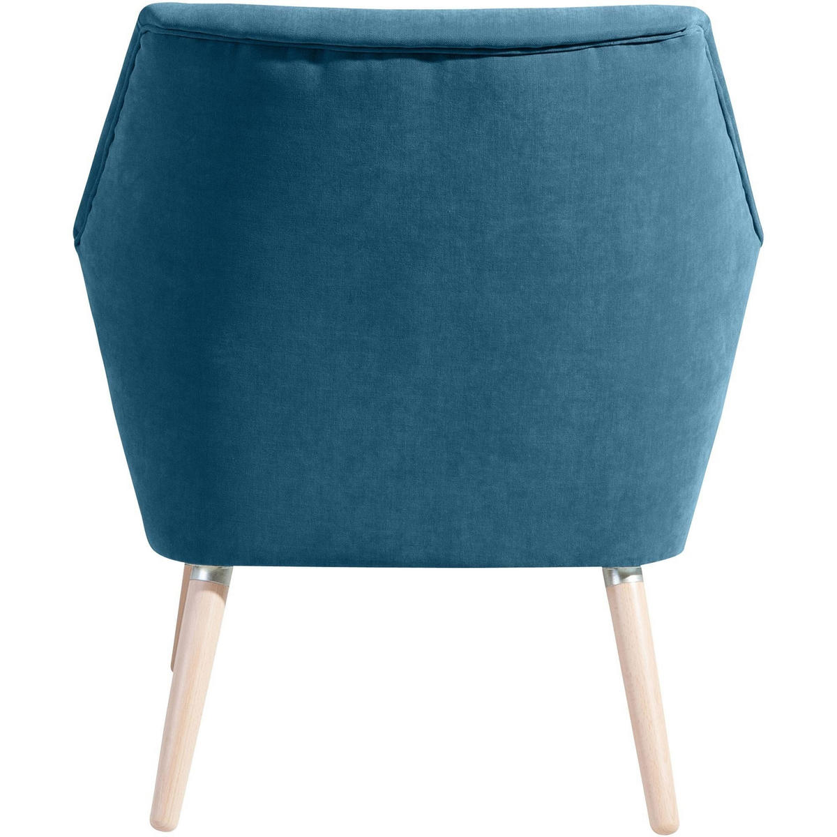 SESSEL Kachka Bezug Veloursstoff Buche natur / petrol - Blau, Kunststoff (71/81/67cm) - 58aufmkessel