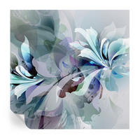 FOTOTAPETE 250x250 cm - Florale Abstraktion - Grün, Textil (250/250cm) - Wallfluent