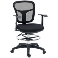 BÜROSTUHL, Drehstuhl, Mesh, Schwarz - Schwarz, Kunststoff (59/115/59cm) - Vinsetto