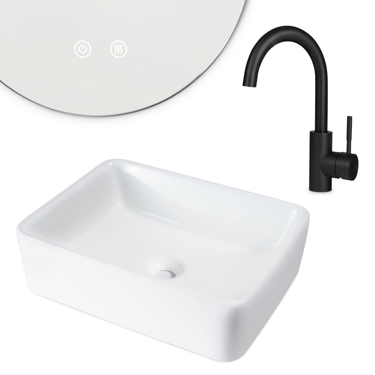 WASCHBECKEN Weiß 42/15/51 - Weiß, Keramik (42/15/51cm) - ZMH