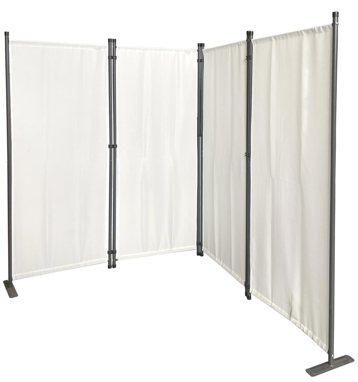 PARAVENT 4-tlg. 220x165 cm Weiß - Weiß, Metall (220/165cm) - QUICK STAR