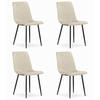 ESSZIMMERSTUHL 4-er Set TURIN beiger Sitz - Beige, Textil (44.5/88.5/53cm) - Valora