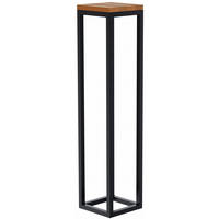 BEISTELLTISCH eckig 20/20/90 cm Holz Eiche - Eichefarben/Schwarz, Holz/Metall (20/20/90cm) - CLP