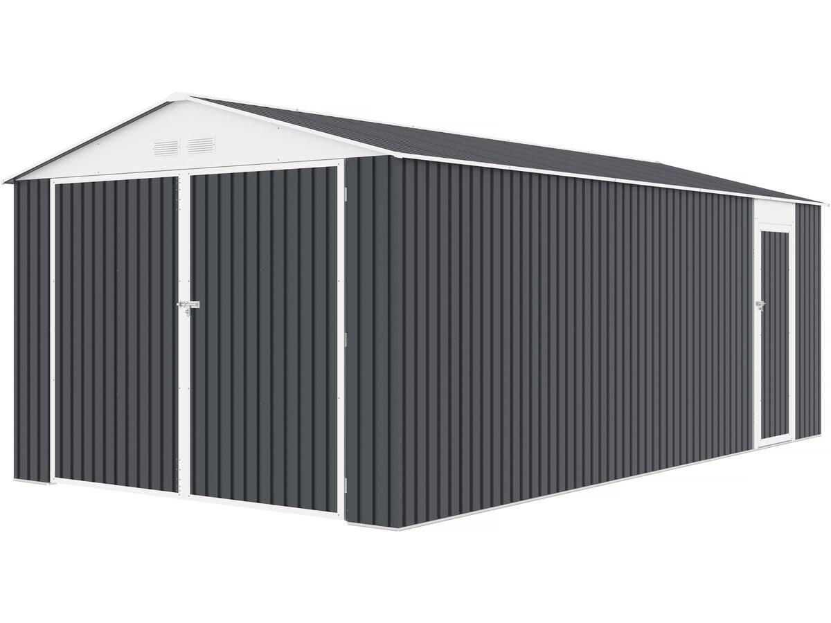 Habitat Garten Metall-Garage Grau 570x310x570 cm