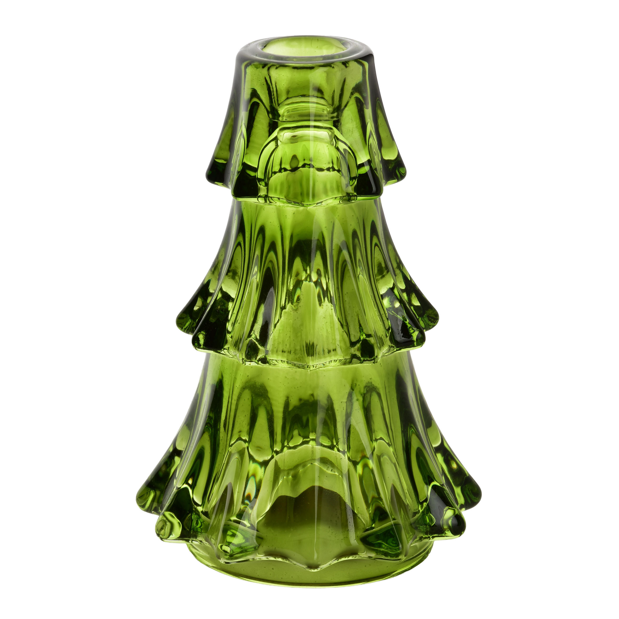 KERZENHALTER Santa Lila Grün Glas - Grün, Glas (10/15/10cm) - Mondex