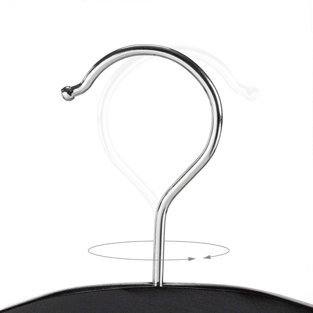 3XZÁVES na sukňu - čierna, kov/drevo (38/43/2.5cm) - Relaxdays