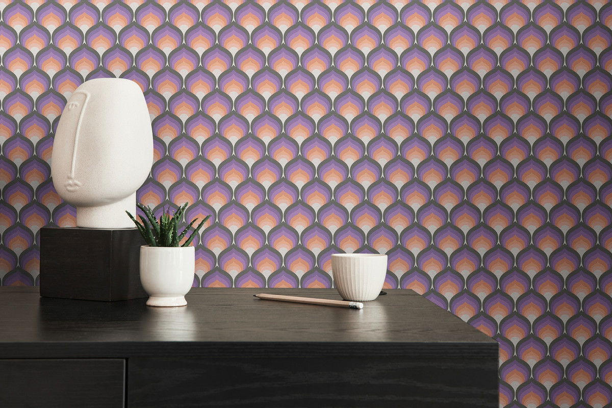 VLIESTAPETE Lila 53/850 cm - Lila, Textil (53/1cm) - KUNSTLOFT
