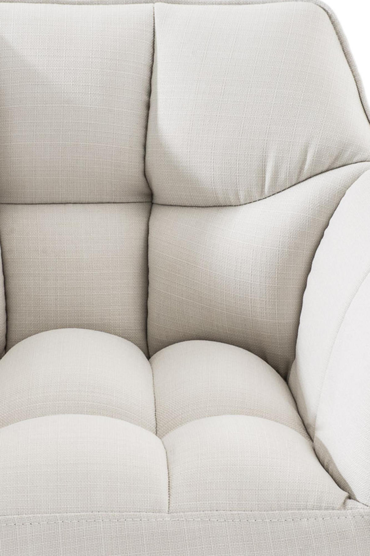 BARHOCKER Stoff weiß - Schwarz/Weiß, Textil/Metall (64/110/48cm) - CLP