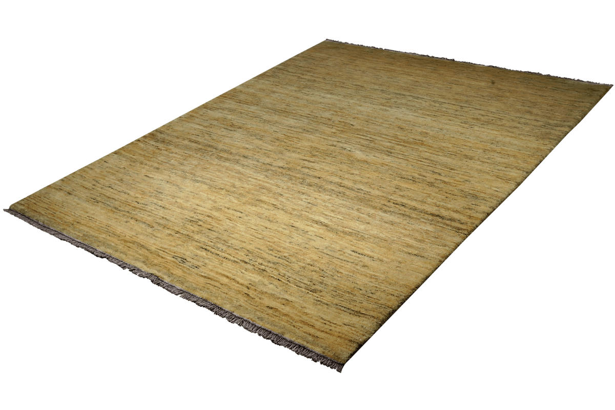 GABBEH-TEPPICH handgeknüpft Beige 251/165 cm Schurwolle - Beige, Textil (165/251cm) - Looma